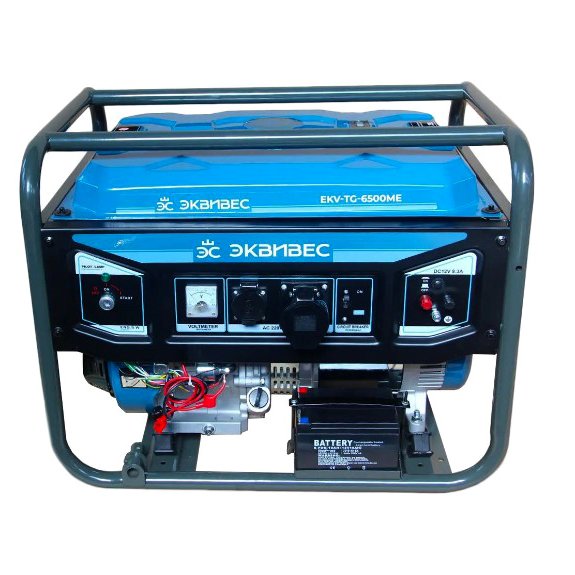 Генератор бензиновий ЕКВІВЕС 3 фази (380В), 5кВт, (EKV-TG-6500-МЕ3)